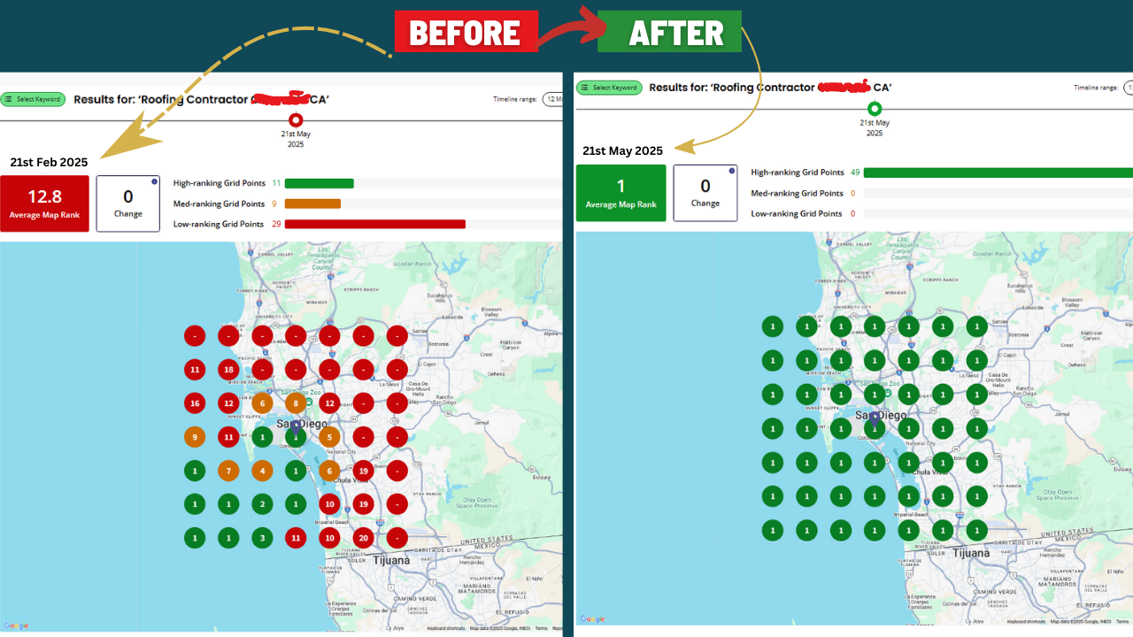 Before After portfolio For Roofing Contractor